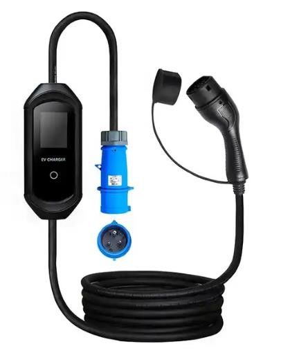 IP55 टाइप 2 पोर्टेबल ईवी चार्जर 3.5KW 7KW होम लाइटवेट आसान स्थापना