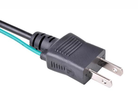 6 फीट अंतर्राष्ट्रीय पावर कॉर्ड 125V 2 पिन जापानी पावर कॉर्ड