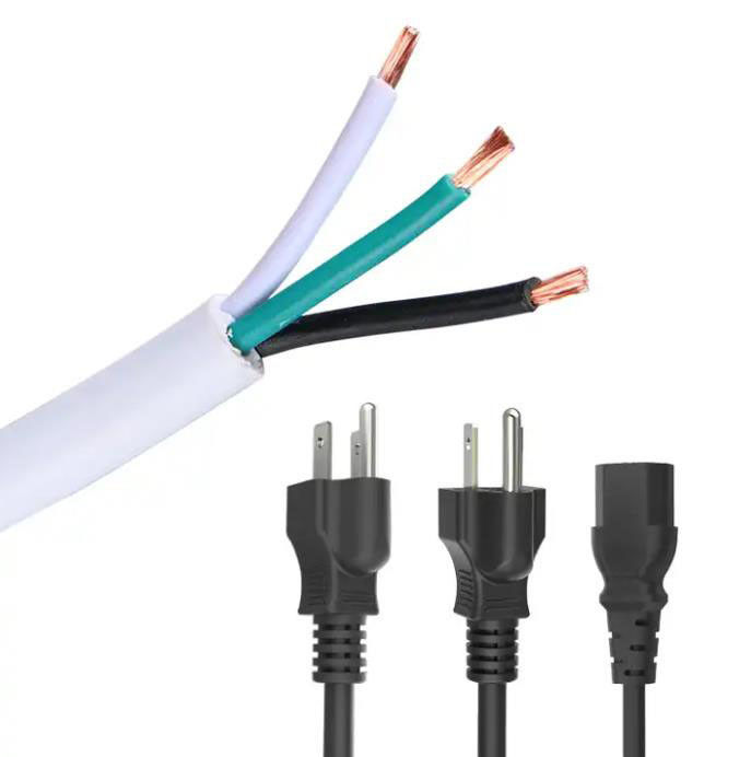 300V जापान एसी पावर कॉर्ड तीन प्लग 3 कोर एक्सटेंशन पावर केबल 18 औसत