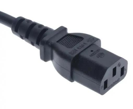 यूरोपीय एसी पावर कॉर्ड 250V लाइटवेट स्ट्रेट IEC C13 पावर कॉर्ड प्लग करें