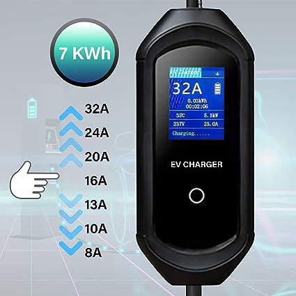 GBT 200-250V स्तर 2 3.5KW 7KW पोर्टेबल फास्ट चार्जर धूलरोधी 5M 7M 10M केबल