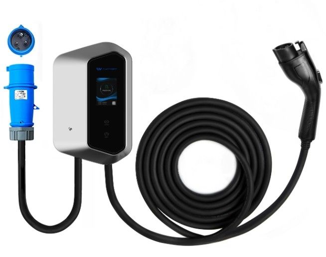7KW 9KW 11KW 2.4 एलसीडी रंगीन स्क्रीन वॉल ईवी चार्जर Ip54 110-240V