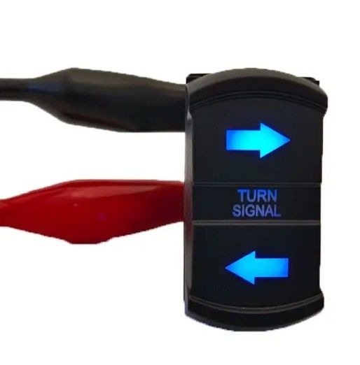 नई शैली कस्टम DIY आइकन डीसी 12V 7Pin ON-OFF एलईडी ब्लू लाइट टर्न सिग्नल रोकर स्विच कार 4X4 नाव ट्रकों के लिए