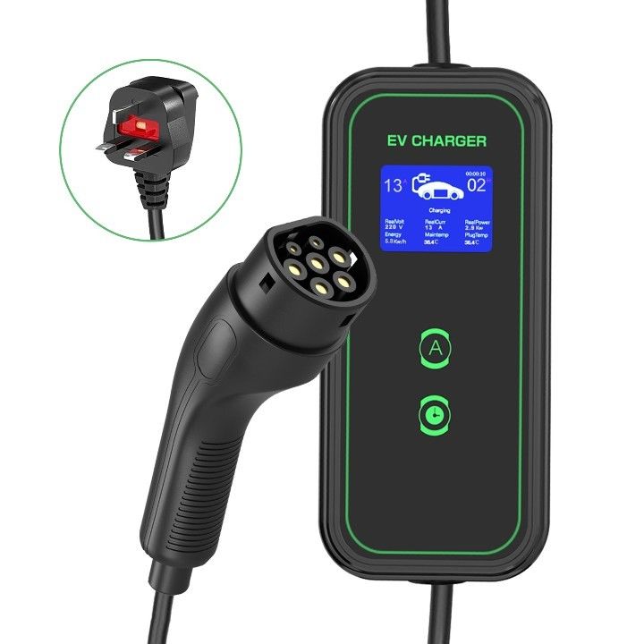 GBT 3.5KW 7KW पोर्टेबल एसी चार्जिंग केबल होम पोर्टेबल ईवी चार्जर टीपीई जैकेट
