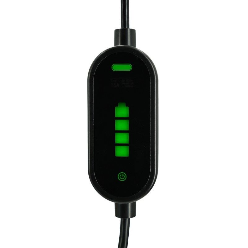 पोर्टेबल ईवी चार्जर 7KW Tpe जैकेट IEC 62196 Type2 2.4 Quot LCD CE TUV ROHS
