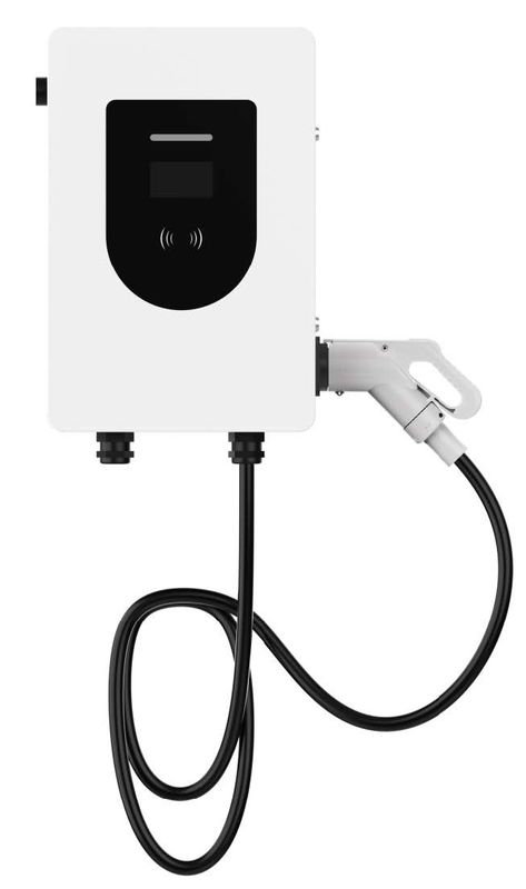 30kW IP54 सीसीएस वॉल माउंटेड डीसी ईवी चार्जर 4G ईथरनेट 5M CHAdeMO डीसी ईवी चार्जिंग स्टेशन