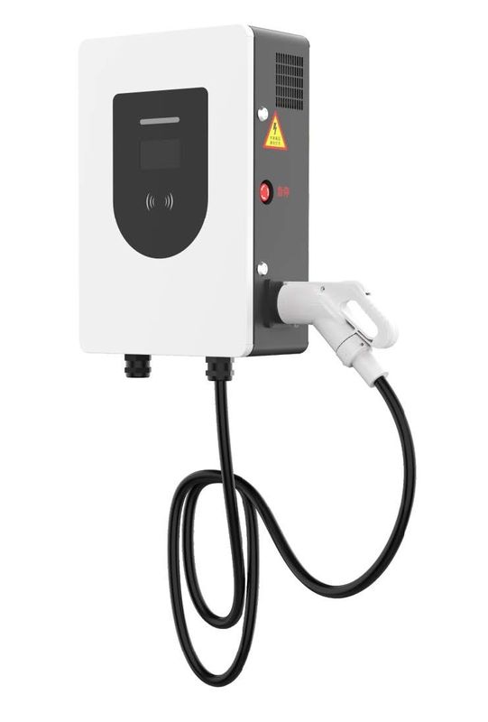 30kW IP54 सीसीएस वॉल माउंटेड डीसी ईवी चार्जर 4G ईथरनेट 5M CHAdeMO डीसी ईवी चार्जिंग स्टेशन