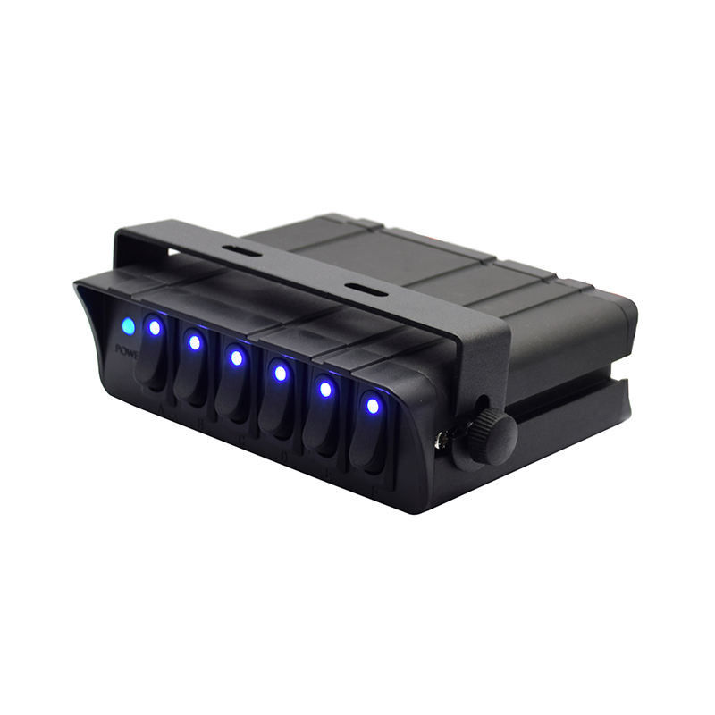 6 गैंग रॉकर स्विच बॉक्स SPST ऑन/ऑफ रॉकर टॉगल स्विच पैनल 30Amp अधिकतम 12 AWG तार
