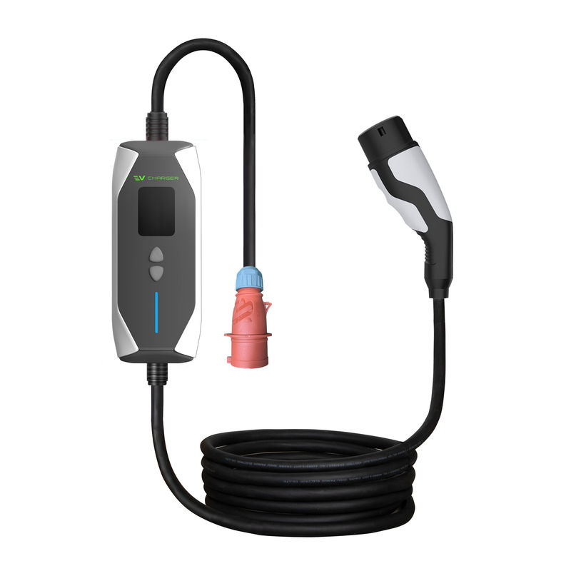 OEM ODM GBT 32A 7KW पोर्टेबल इलेक्ट्रिक कार फास्ट चार्जर आउटडोर चार्जर 1 चरण पोर्टेबल EV चार्जर 5M केबल के साथ