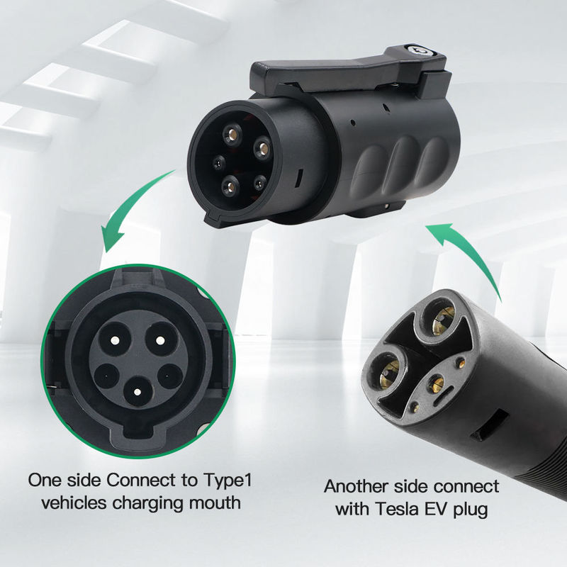 80A 240v एसी टेस्ला चार्जर कनेक्टर Ev एडाप्टर चार्जर टेस्ला के लिए J1772 एडाप्टर