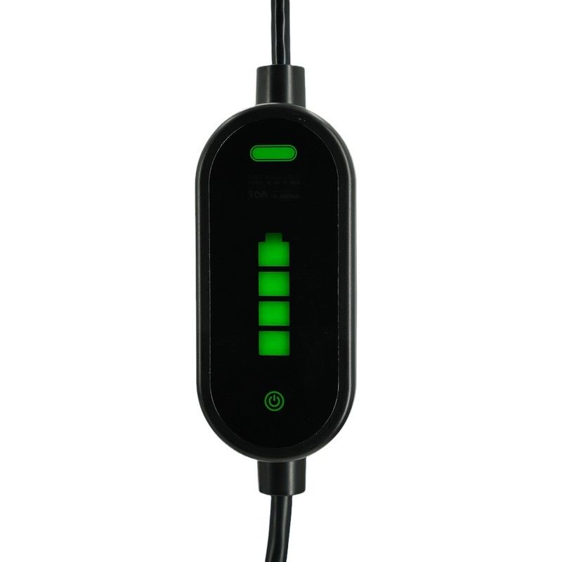 पोर्टेबल ईवी चार्जर 7KW Tpe जैकेट IEC 62196 Type2 2.4 Quot LCD CE TUV ROHS